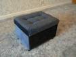 FOOTSTOOL/POUFFE,  BLUE Velour with large internal....