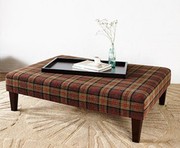 Fabric footstools give a luxurious feel to your modern residence